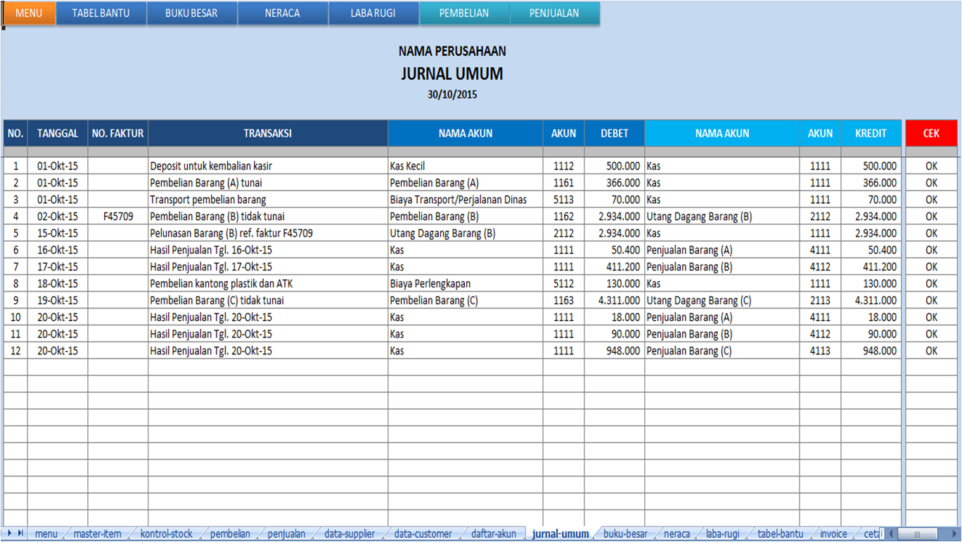 Mengelola Aplikasi Keluar Masuk Barang Excel dengan ...