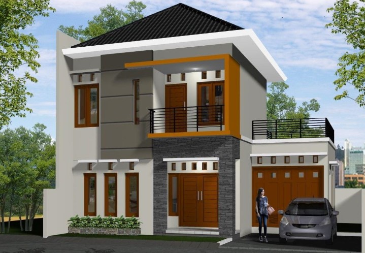 5 Desain Tampak  Depan  Rumah  Minimalis 2  Lantai  Modern